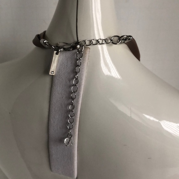 WHBM Silver and Tan Choker - Picture 6 of 7